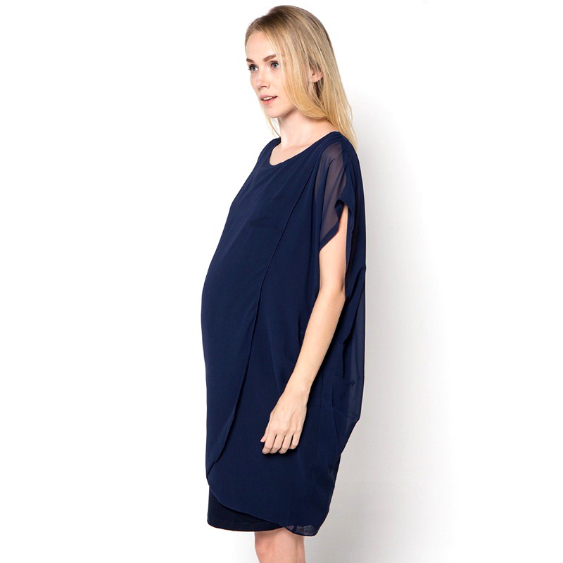 Chantilly Maternity&Nursing Dress Calista 53003 - Navy