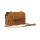 Fendi Baguette Chain Midi Leather Bag FF Embossed Brown Ghw