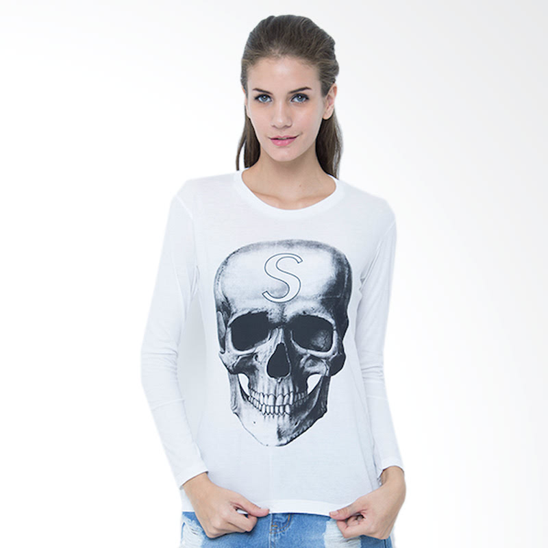 Sabichi Skull LS White T-shirt