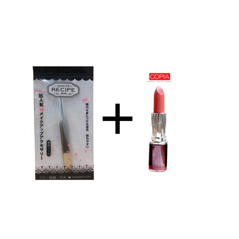 Beaute Recipe Acne Clip 1663 + Be Matte Lipstick Neutral Brown