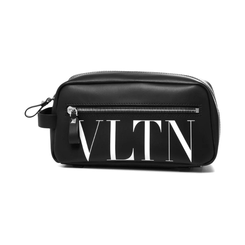 Valentino Garavani VLTN Leather Clutch Bag Black | iStyle