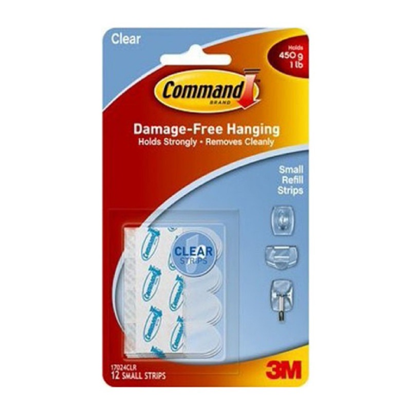 3M Command Clear Small Reffil Strips (17024CLR)