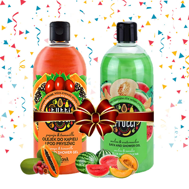 Tutti Frutti (Melon & Watermelon Bath & Shower Gel 500 ml + Papaya & Tamarillo Bath & Shower Gel 500 ml)