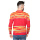 Knitwork Red - Yellow Howling Wolf Sweater KKM-18A