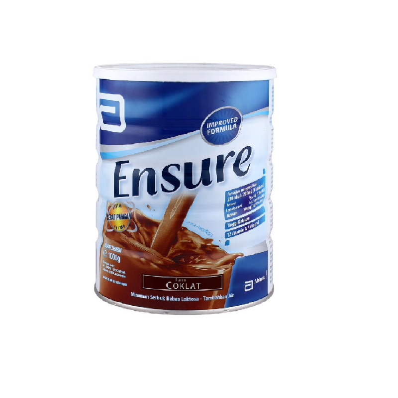 Abbott Powder Milk Ensure Fos Chocolate Tin 1000G
