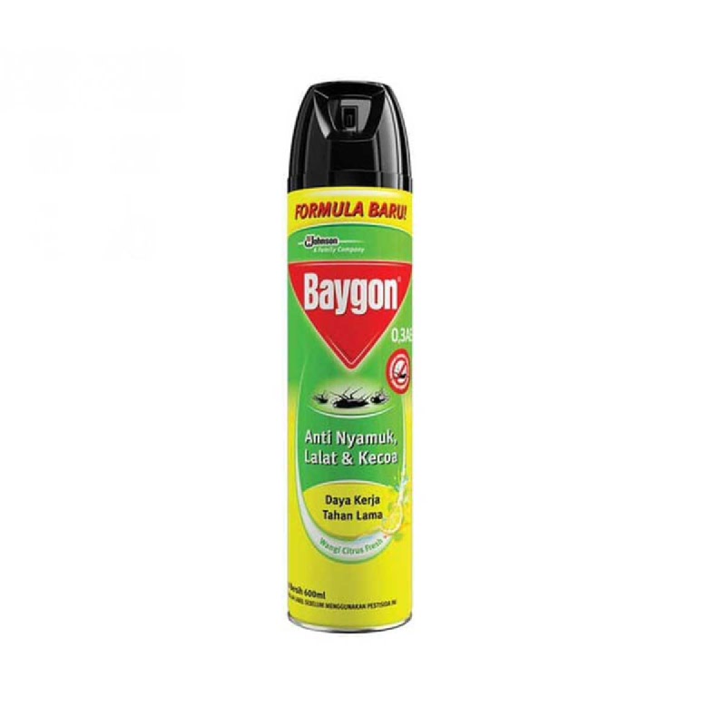 Baygon Aerosol Insecticide Citrush Fresh 600 Ml