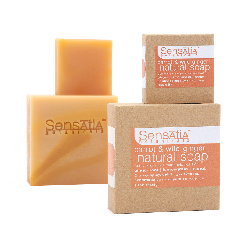 carrot & wild ginger natural soap - 25gr