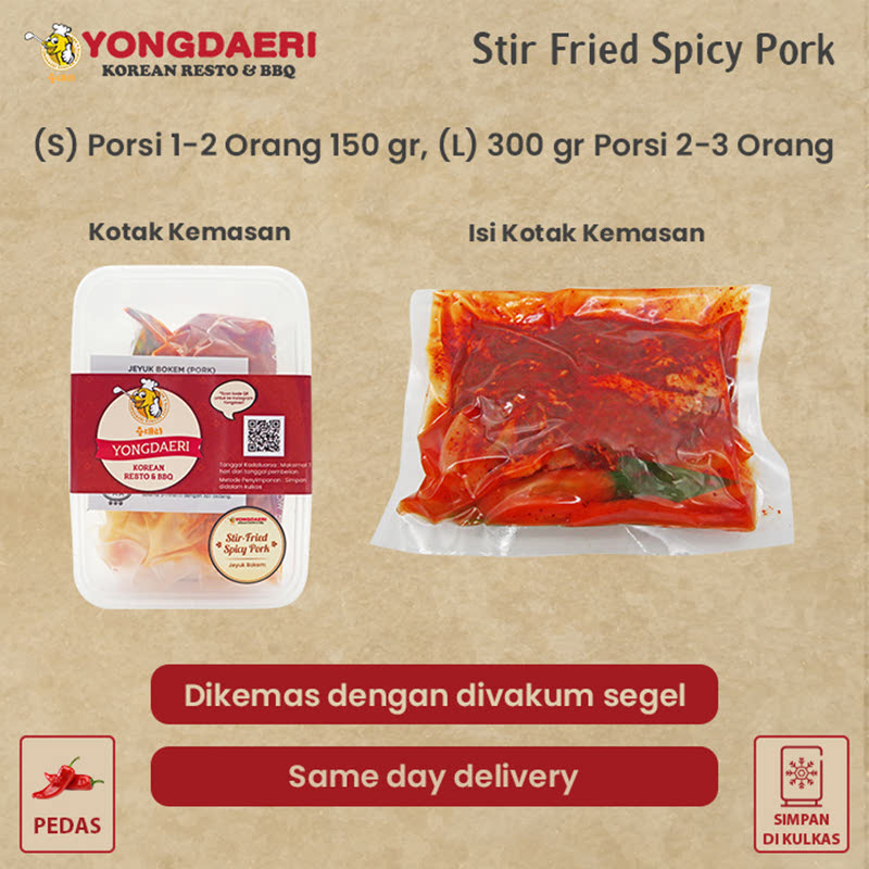 Yongdaeri Stir Fried Spicy Pork (Jeyuk Bokem) 300 gr