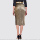 Pleat glitter leather brana skirt gold