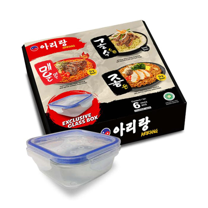 Arirang Noodle Package Free Exclusive Glass Box