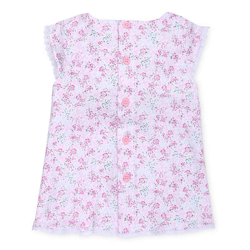 Basic Flower Dress + Bandana - Pink