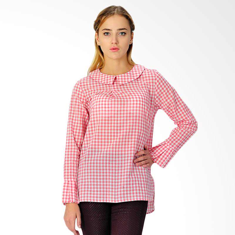 Tivoly Check Womens Blouse - Red