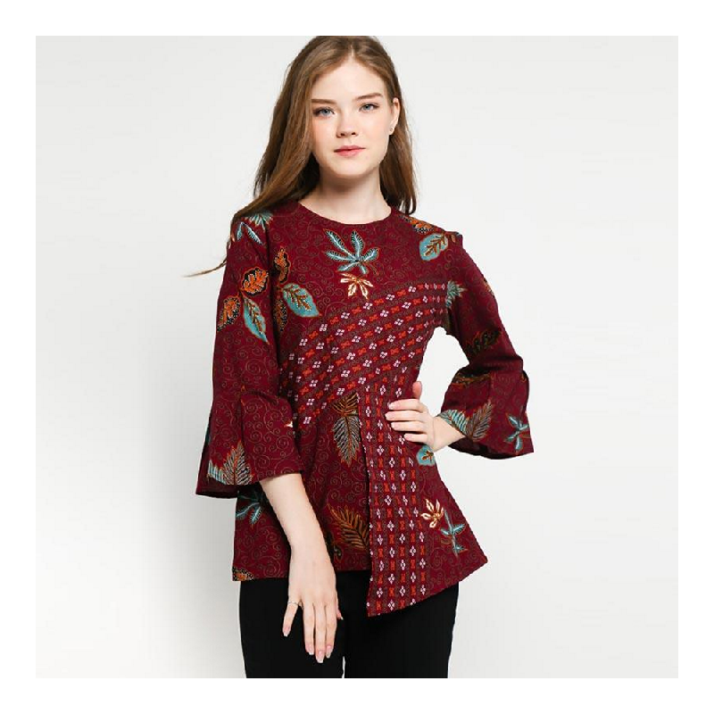 Arjuna Weda Blouse  Batik  Ukel Daun Merah  iStyle