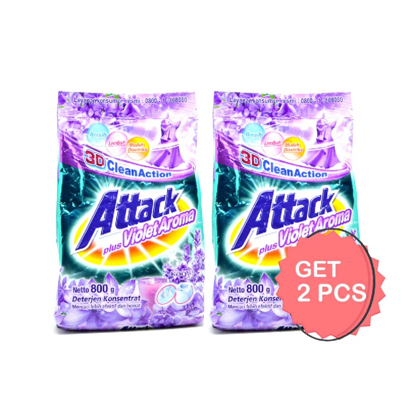 Attack Detergent Violet 800 Gr (Get 2)