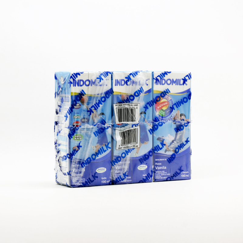 INDOMILK UHT REGULER VANILLA MULTIPACK 3 X 190 ML