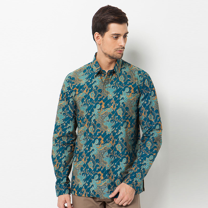 Batik Lengan Panjang A-LS-0969-BLU Blue