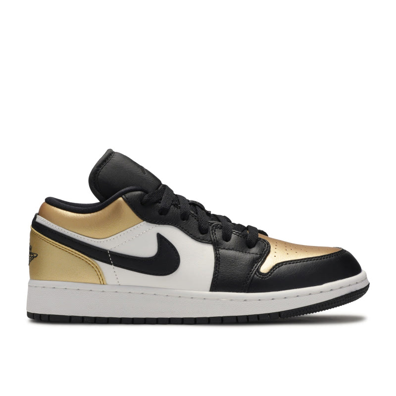 gold toe jordan 1 low