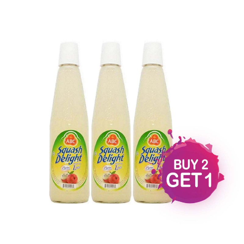 Abc Squash Sirup Lychee Botol 460 Ml (Buy 2 Get 1)