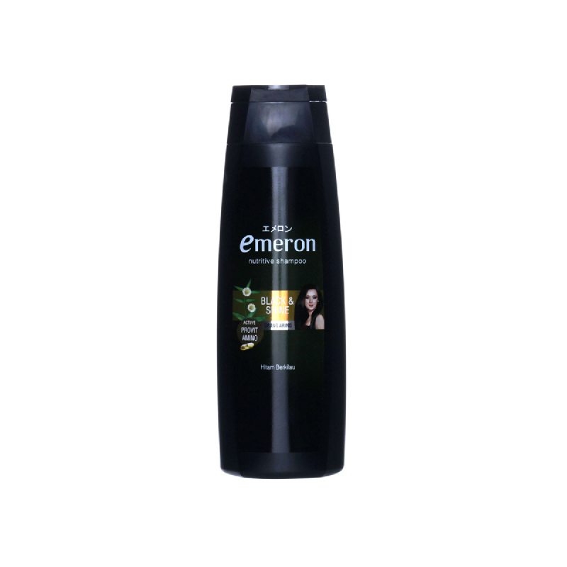 Emeron Shampoo Black Shine Hitam Botol 340Ml