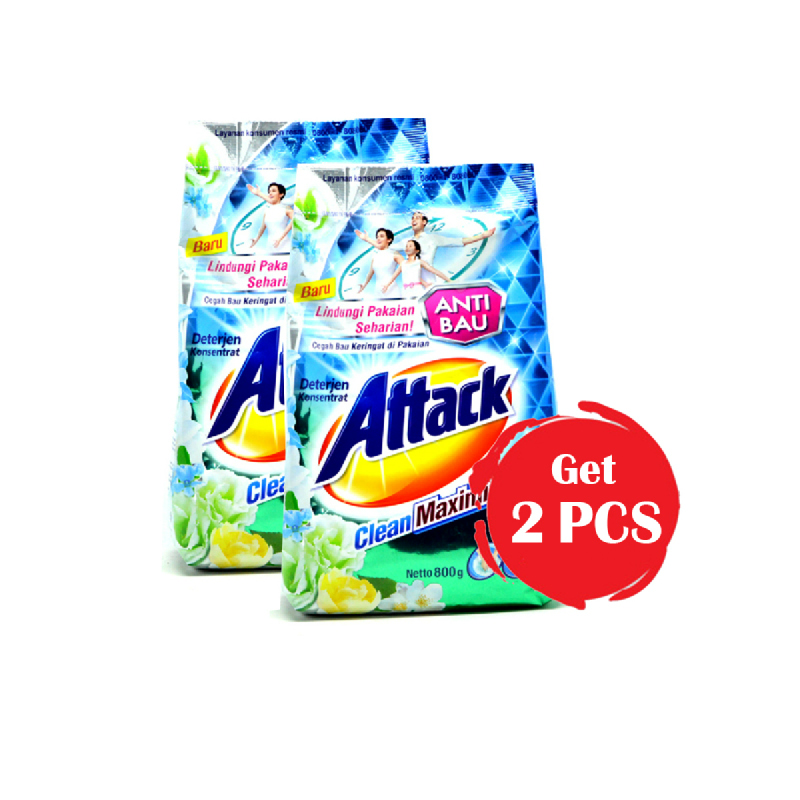 Attack Detergent Clean Max 800 Gr (Get 2)