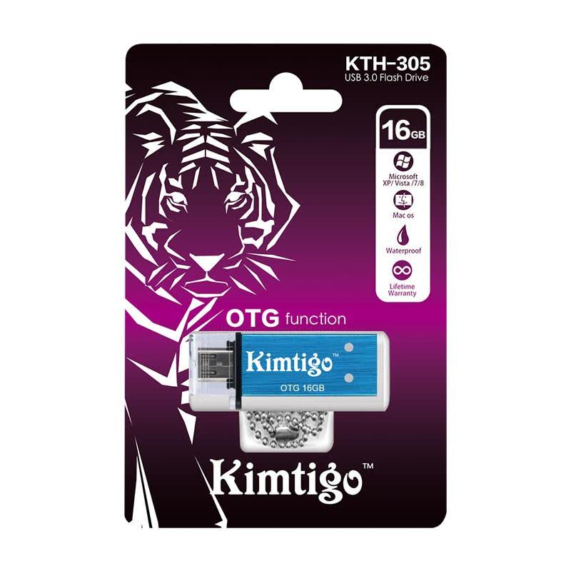 KTH-305 USB 3.0 & OTG 16GB Flash Drive - Biru