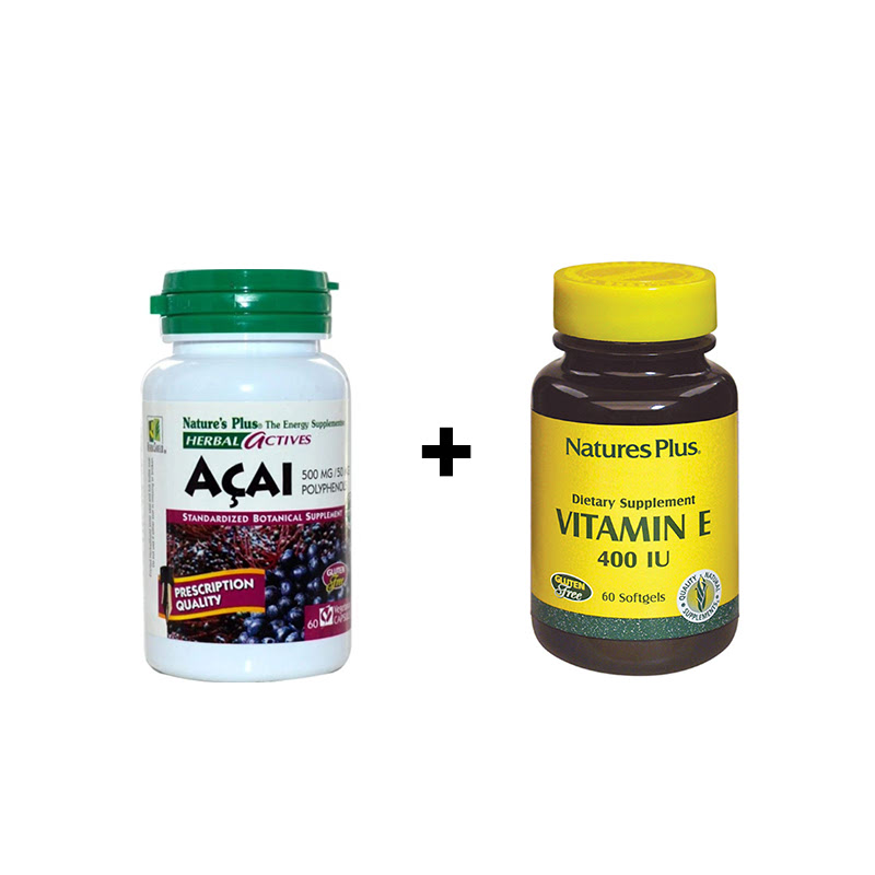 Acai - 60 Capsules + Vitamin E 400 iu - 60 Softgels
