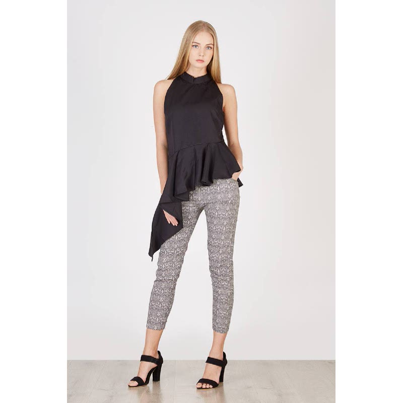 Noemi Assymetrical Top Black