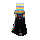 Baba Slings Stripe Gendongan Bayi - Black Rainbow 