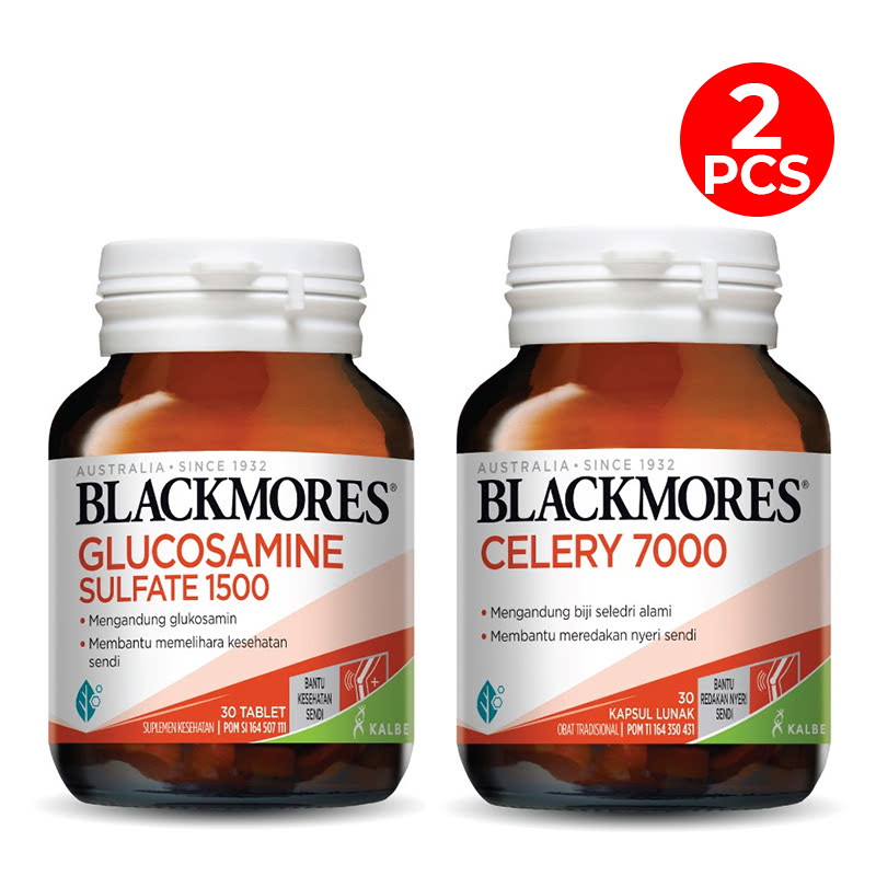 Blackmores Glucosamine Sulfate 1500 - 30 + Blackmores Celery 7000 Isi 30 Kapsul