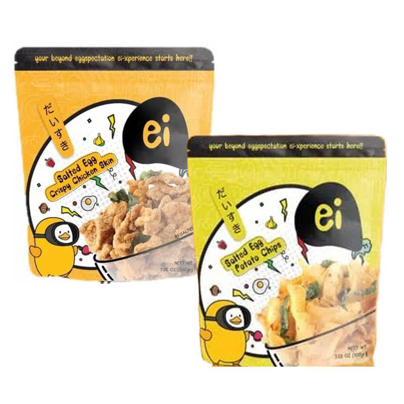 Ei Salted Egg Chicken Skin + Ei Salted Egg Potato Chips | iStyle