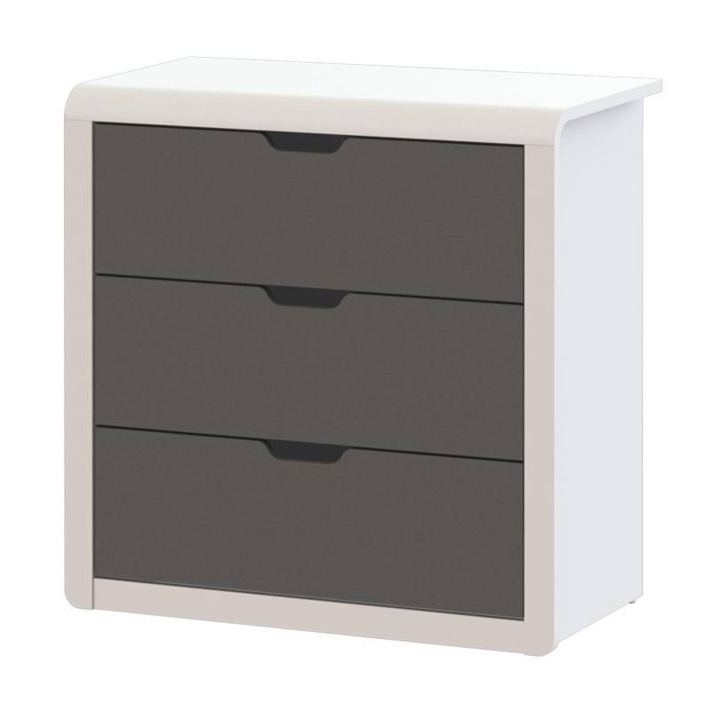 JYSK Chest 3 Drawers Aastrup 77X39X78Cm Grey White