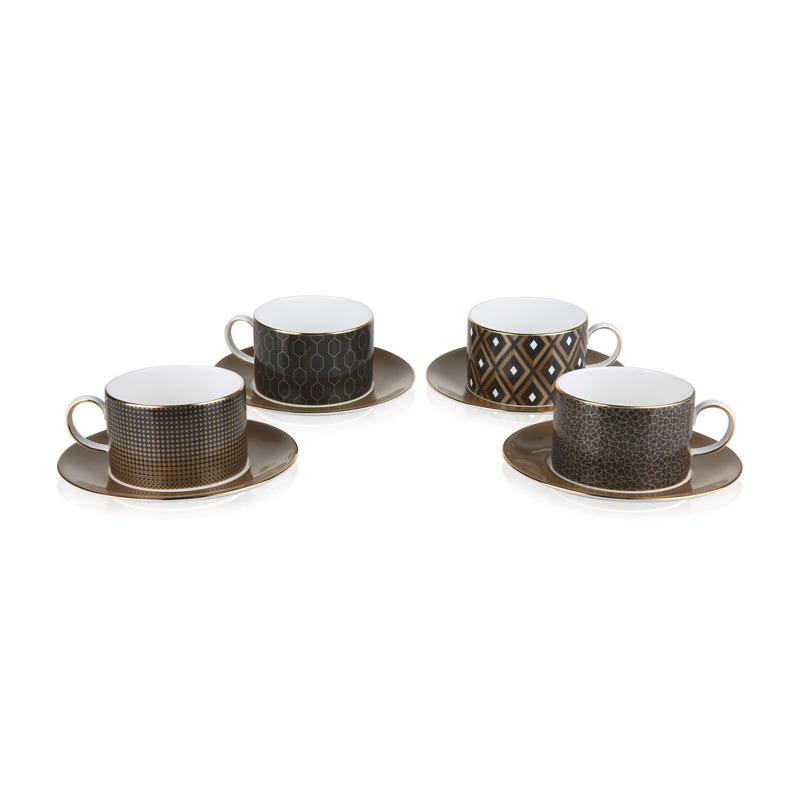Arris - Set 4 Tea Cups & Saucers Gift boxed