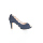 Armira Platform Heels Open Toe Shoes Dark Blue