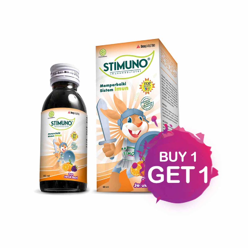 Stimuno Syrup Rasa Jeruk Berry 60 Ml (Buy 1 Get 1)