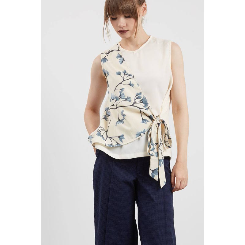 Siloso Side Knot Top Brown