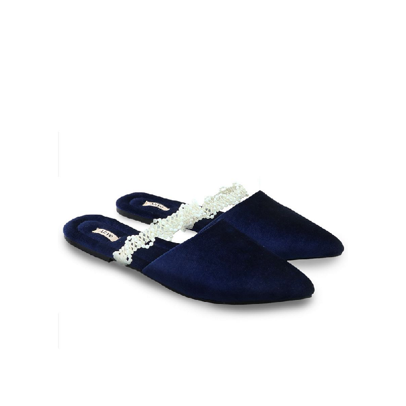 AliveLoveArts Roman Sandals Mules Navy