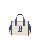 [PICK UP ONLY AT MARKET CITY CIBUBUR] MLB Tote Bag Canvas Big Logo White Blue
