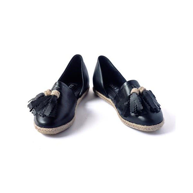 ELLA&GLO CHARLIZE WEDGES BLACK TASSEL