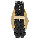 Alexandre Christie AC 2729 LH LGPIVBA Ladies Gold Dial Black Leather Strap 