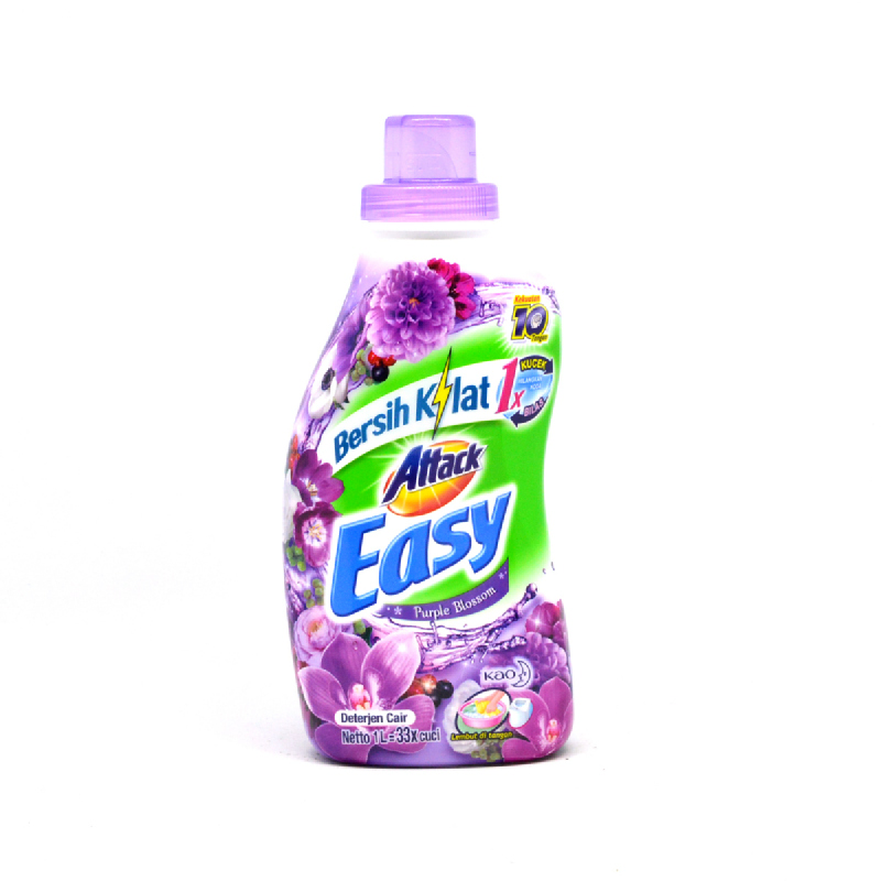 Attack Easy Detergen Cair Purple Blossom 1L