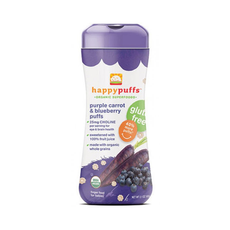Happy Baby Organic Purple Carrot & Blueberry Puffs 60 Gr