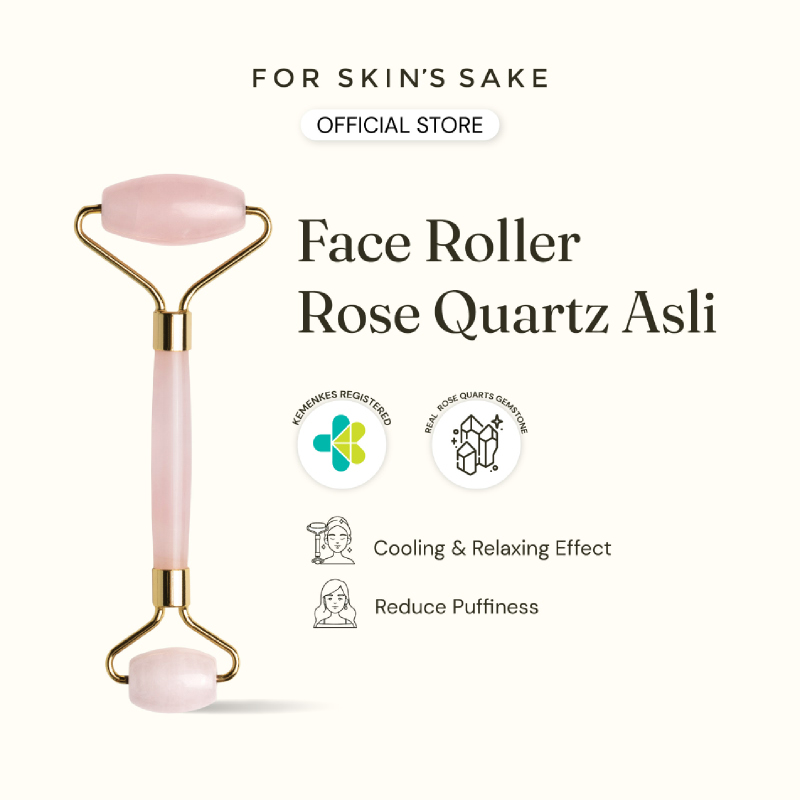 For Skin's Sake FSS Rose Roller Alat Kecantikan Wajah Membantu Penyerapan Skincare
