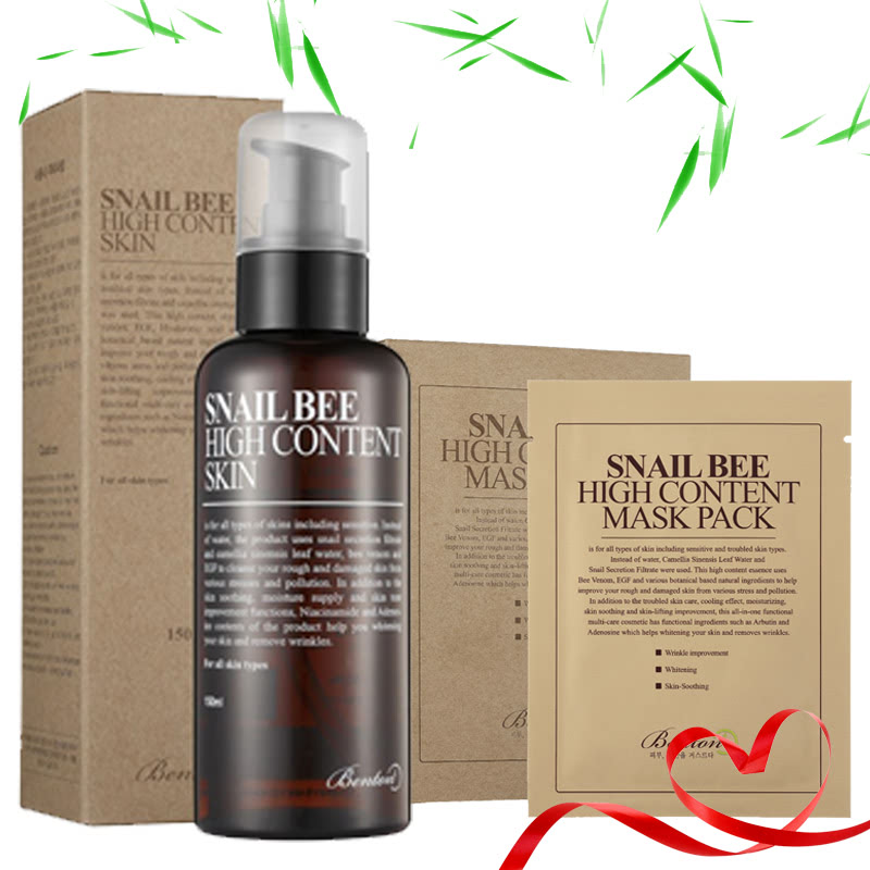 Benton Snail Bee High Content Mask Pack + Benton Snail Bee High Content Skin 150ml