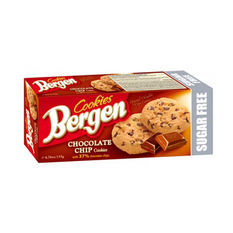 Bergen Sugar-Free Chocolate Chips Cookies 135g