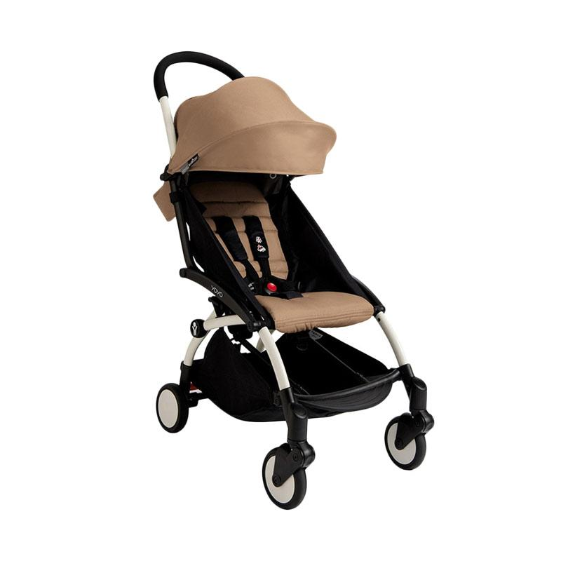 Babyzen Stroller Yoyo+ Frame White New Born Pack 6+ Color Pack Taupe 
