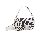 Fendi FF Embroidered Baguette Canvas Bag White Black