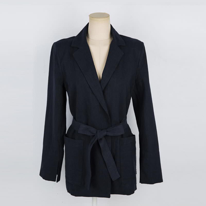 Tailored Linen Jacket NAVY