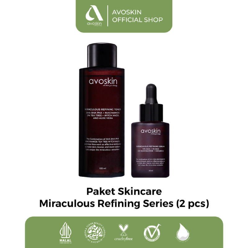 Paket Skincare Eksfoliasi-Avoskin Miraculous Refining Series