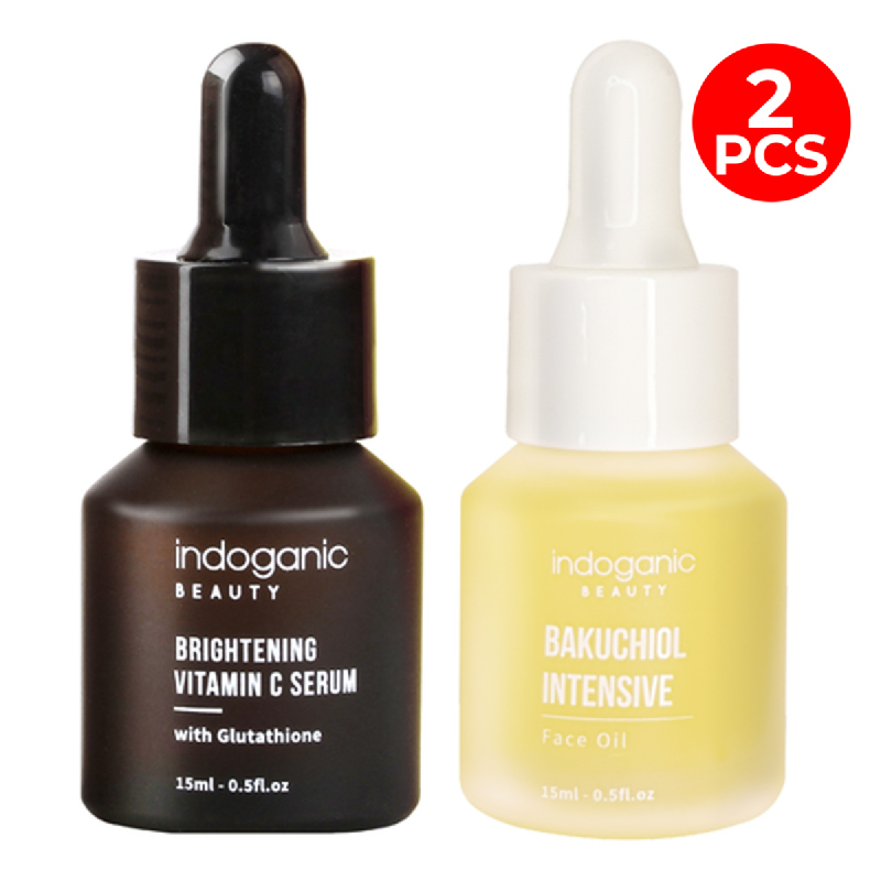Indoganic Bundle Vit C  Serum & Bakuchiol Intensive Face Oil
