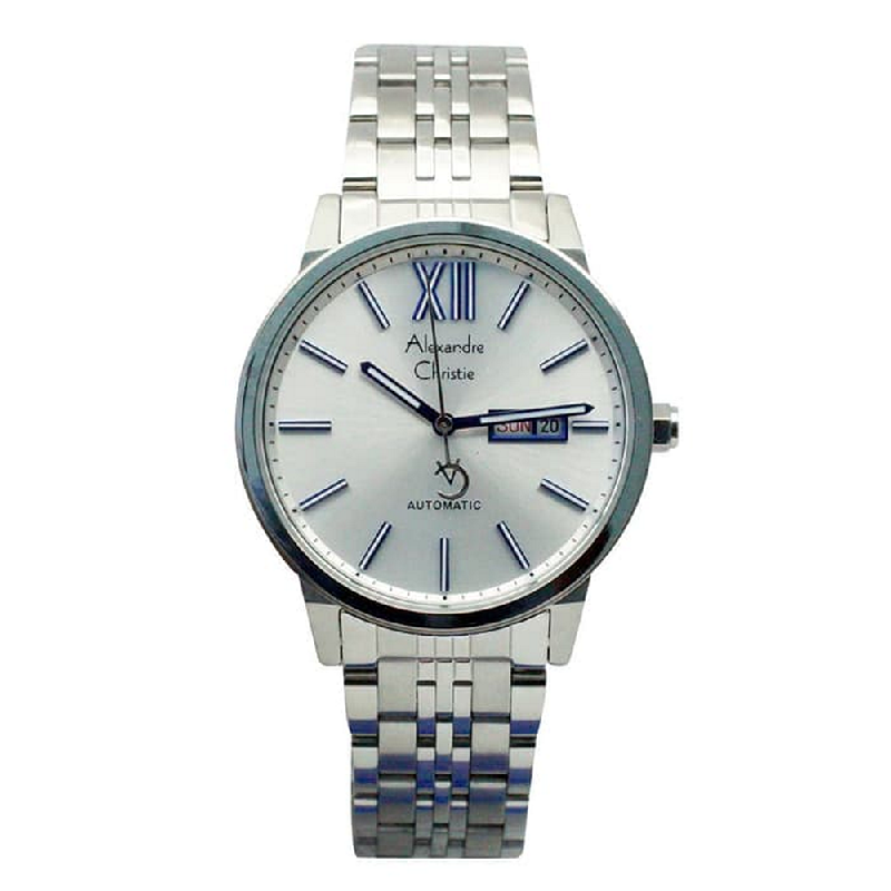 Alexandre Christie AC 3027 MABSSBU Jam Tangan Pria Automatic Stainless Steel Silver